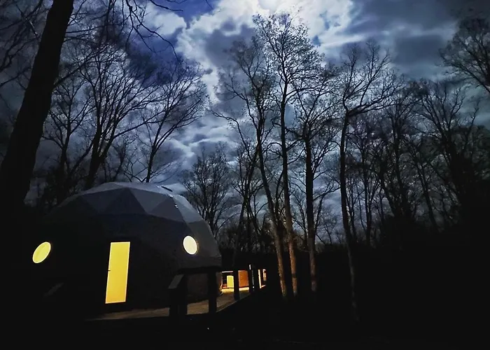 Glamping Dome Hot Tub, Fire Pit & Forest Views Hébergement de vacances *