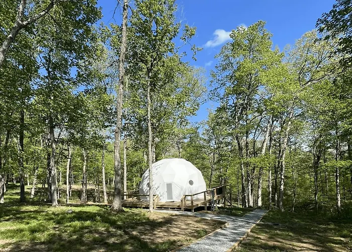 Glamping Dome Hot Tub, Fire Pit & Forest Views Hébergement de vacances Simpson