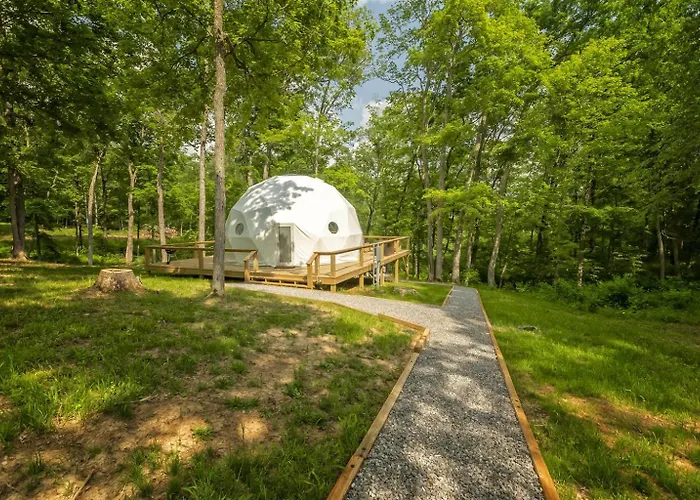 Glamping Dome Hot Tub, Fire Pit & Forest Views